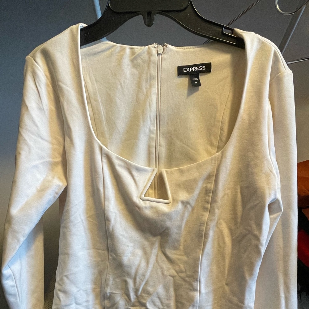 Express off-white bodysuit size medium